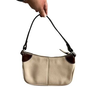 Dooney & Bourke All Weather Leather Vintage Mini Shoulder Bag 2000s White Brown